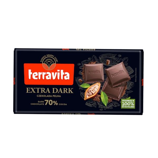Chocolate Barra Terravita Amargo 70 90g