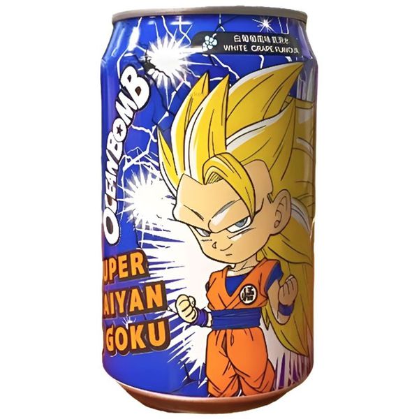 Refrigerante Dragon Ball Sper Saiyajin Rose Sabor Uva Branca 330ml