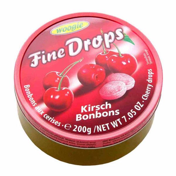 Bala Lata Fine Drops Cereja 200g