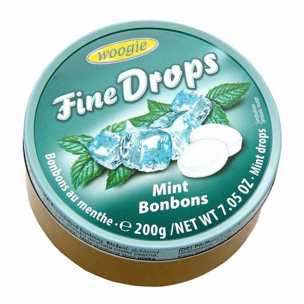 Bala Lata Fine Drops Menta 200g