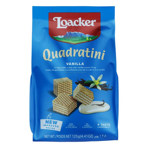 Biscoitinhos Wafer Quadratini Vanilla 125g