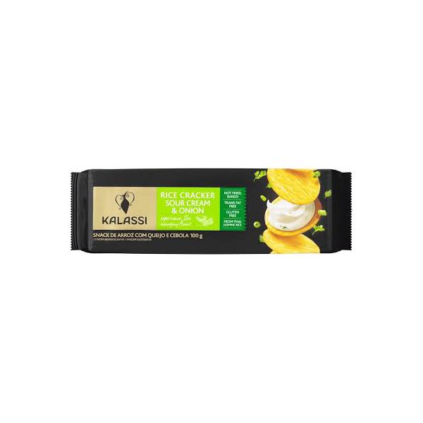 Snack De Arroz Sabor Queijo e Cebola Kalassi 100g