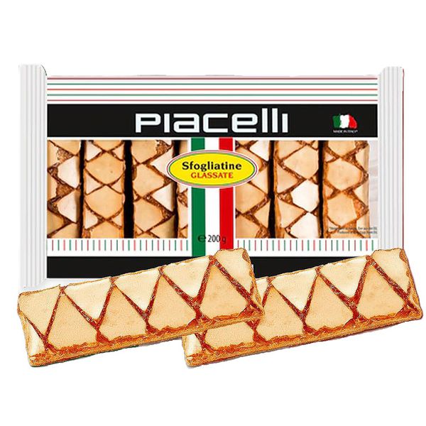 Biscoito Piacelli Folhado Glaceado 200g