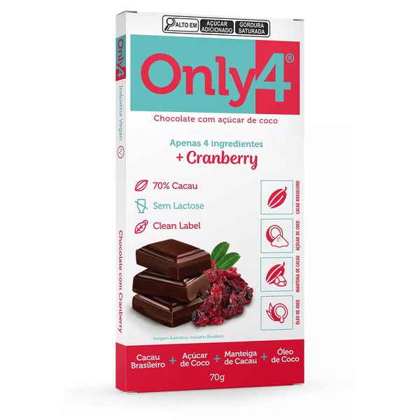 Chocolate Only4 Cranberry 70 % Cacau