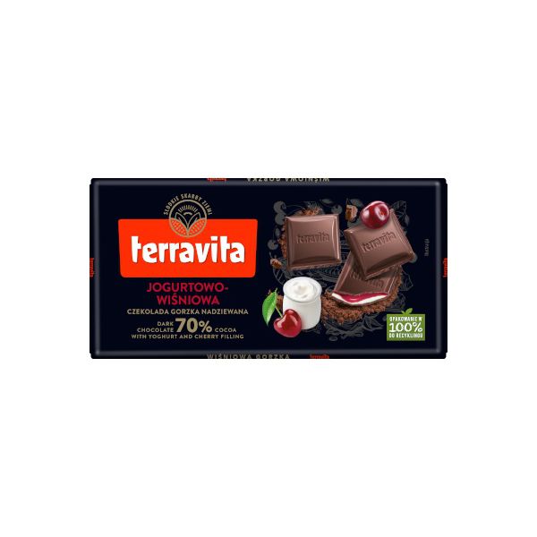 Chocolate terravita Dark Iorgurte e Cereja 100g