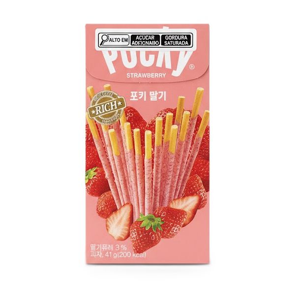 BISCOITO POCKY DE PALITO MORANGO 46G