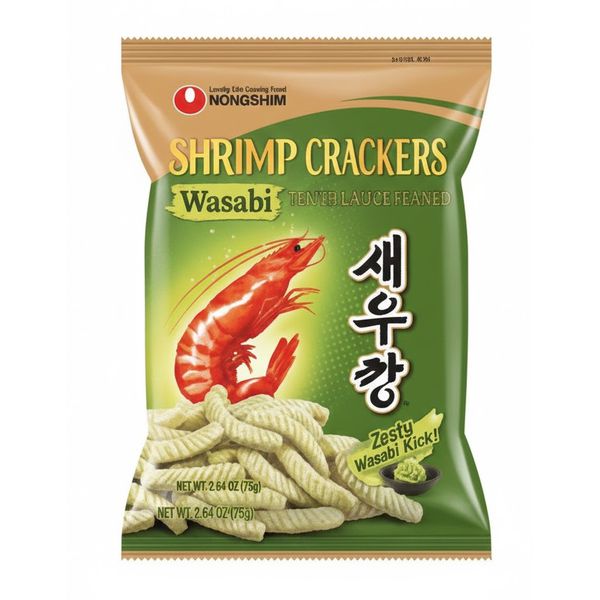 SALGADINHO SHRIMP CRACKER CAMARAO WASABI 75G