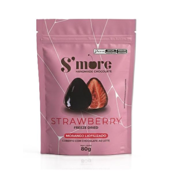 BOMBOM SMORE STRAWBERRY CHOCO AO LEITE 80G