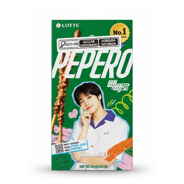Pepero Biscoito De Palito Almond Lotte 32g