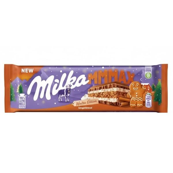 BARRA MILKA MMMAX CHOCOLATE BISCOITO GENGIBRE 300G