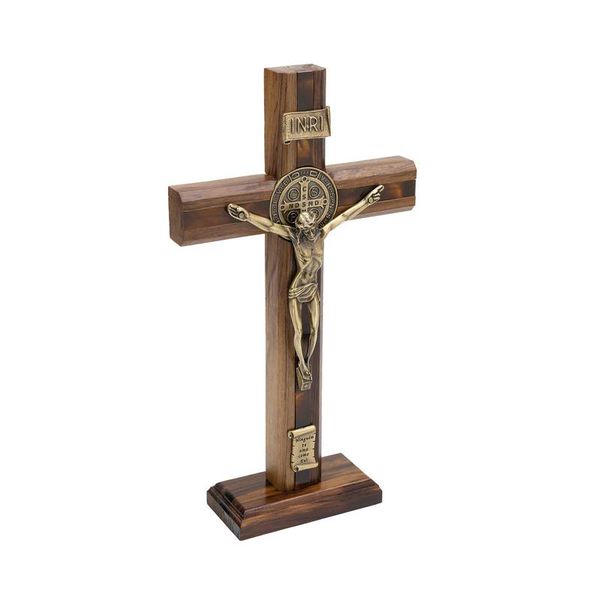 Crucifixo São Bento 26cm -Parede e Mesa