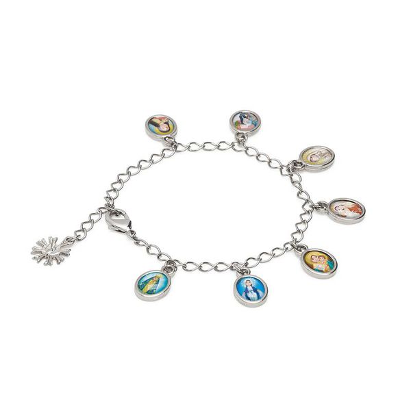 Pulseira Infantil Nossa Senhoras e Santas em Metal Níquel
