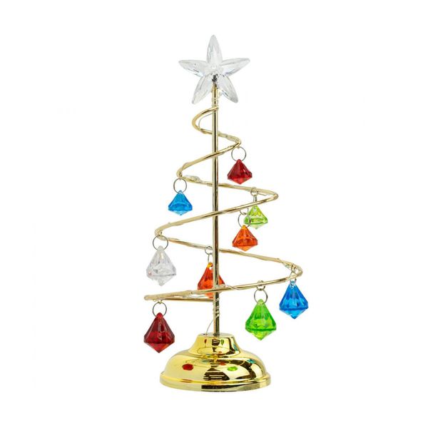 Luminária Árvore Natal Colorido 21cm - Enfeite Natalino