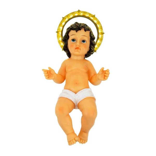 Menino Jesus Luz de Led Resina 42 cm