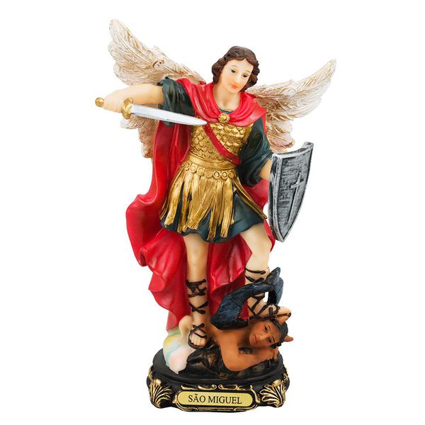 imagem em resina - São Miguel 21 cm 