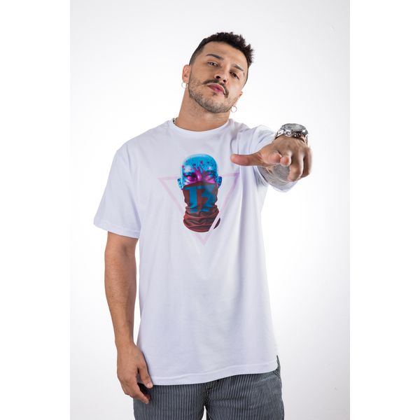 Camiseta Betta13 Head Mask 13 Branco