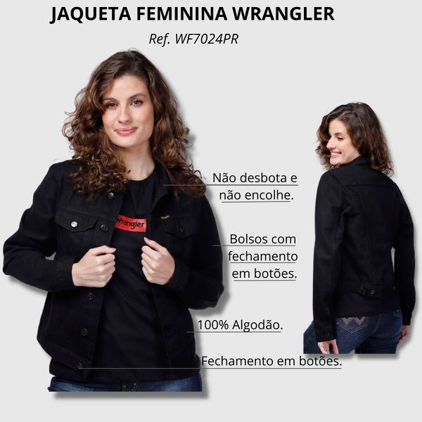 JAQUETA FEMININA WRANGLER PRETA