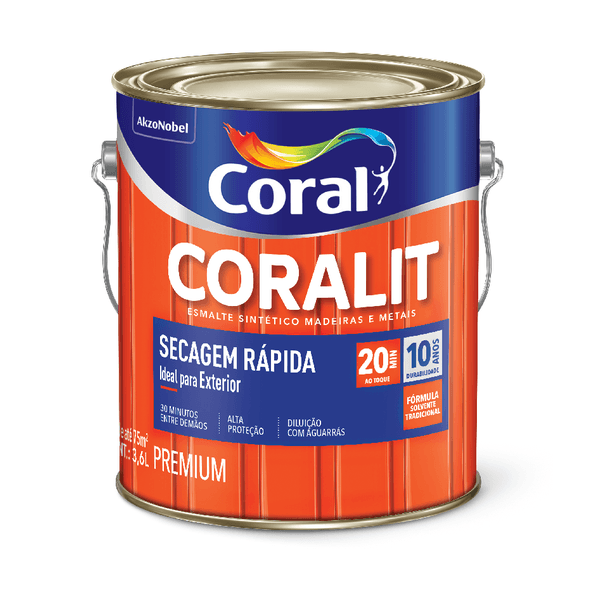 CORAL CORALIT SECAGEM RAPIDO ACETINADO BRANCO 3,6L