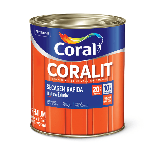 CORAL CORALIT SECAGEM RAPIDA ACETINADO BRANCO 0,900ML