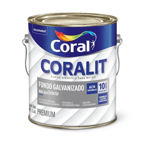 CORAL CORALIT FUNDO GALVANIZADO BRANCO 3,6L