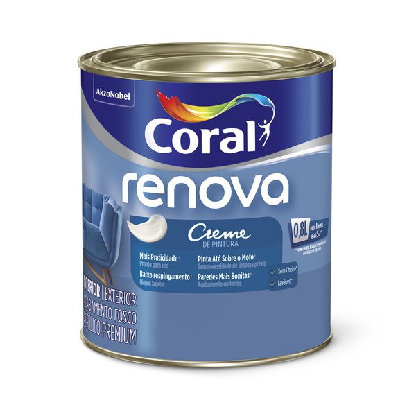 CORAL RENOVA BRANCO FOSCO 0,800ML