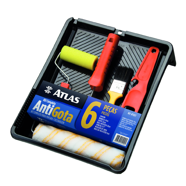 ATLAS KIT DE PINTURA ANTIGOTA COMPLETO 6PCS REF. AT1017