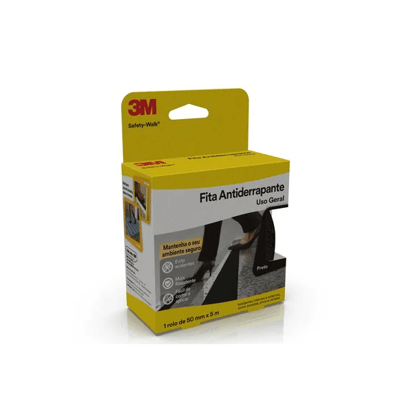 3M SAFETY WALK PRETO ROLO 50MMX5M