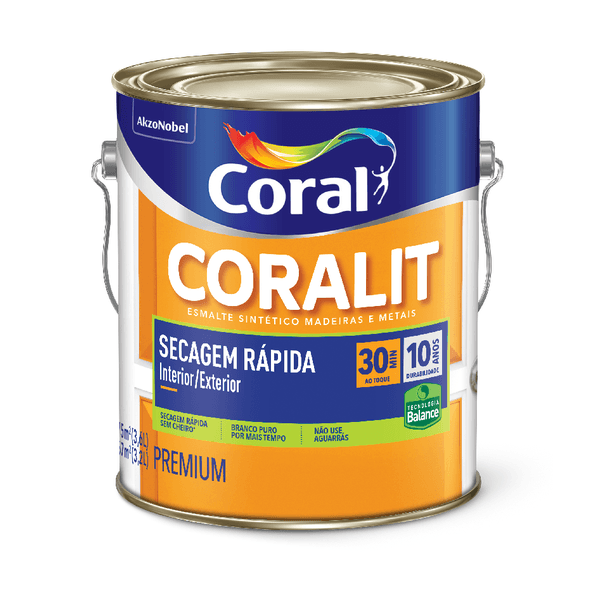 CORAL CORALIT ZERO SECAGEM RAPIDA BRILHANTE TABACO 3,6L