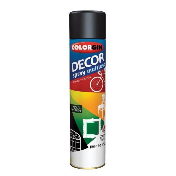 COLORGIN SPRAY DECOR PRETO FOSCO 350ML