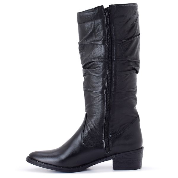 BOTA COURO VANESSA PRETO