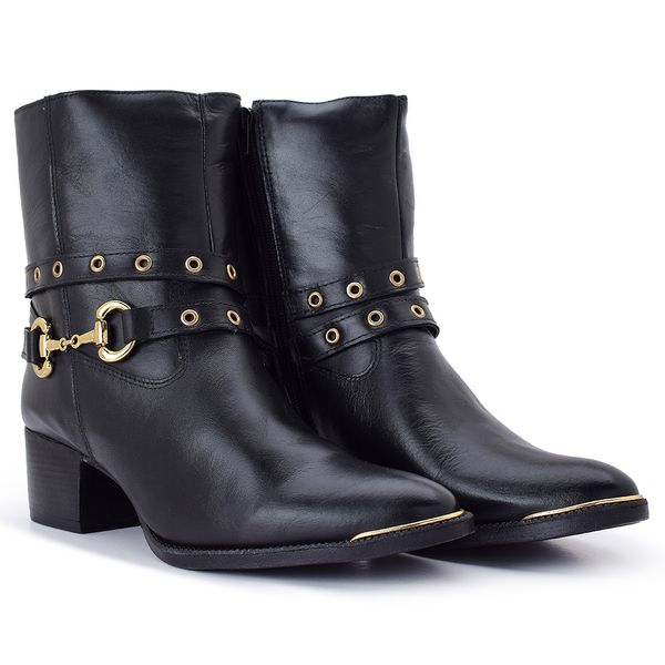 BOTA COURO AURORA PRETO