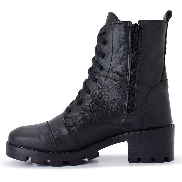 BOTA COURO CRIS PRETO