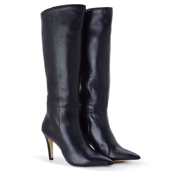 BOTA COURO JADE PRETA