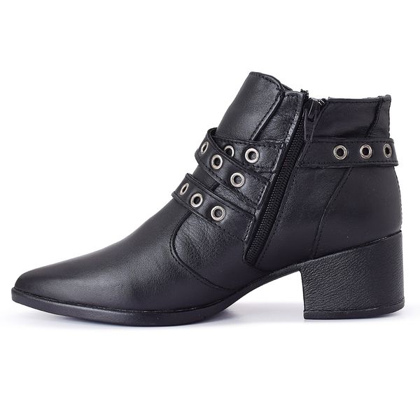 BOTA COURO TAMARA PRETO