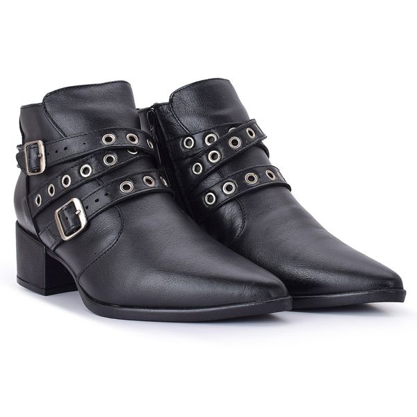 BOTA COURO TAMARA PRETO