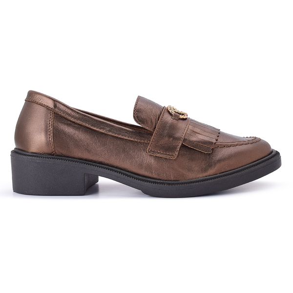 MOCASSIM COURO DANI DARK BROWN