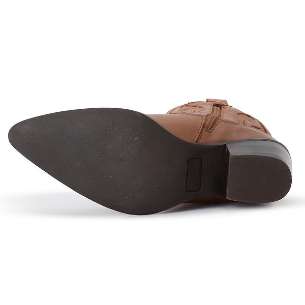 BOTA COURO BIA CANO CURTO