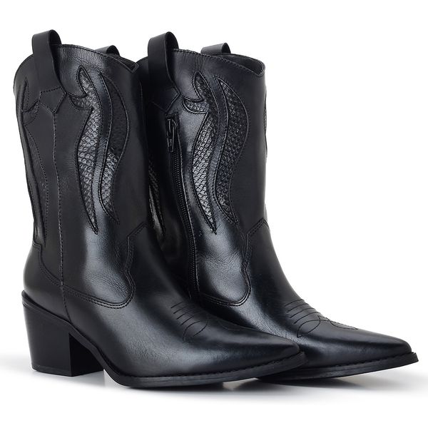 BOTA COURO BIA CANO CURTO