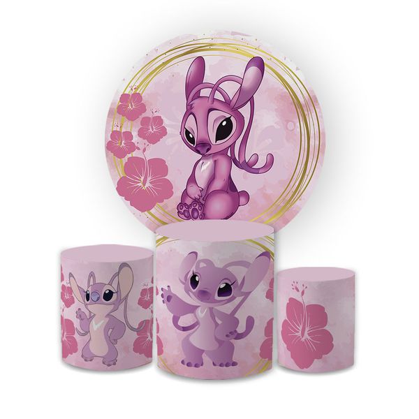 Kit Capas Painel + Trio Cilindros Tema Angel Stitch