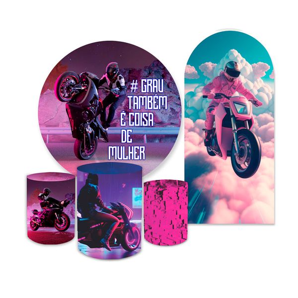 Kit Casadinho Capa Painel + Trio Capa Cilindros Grau Rosa