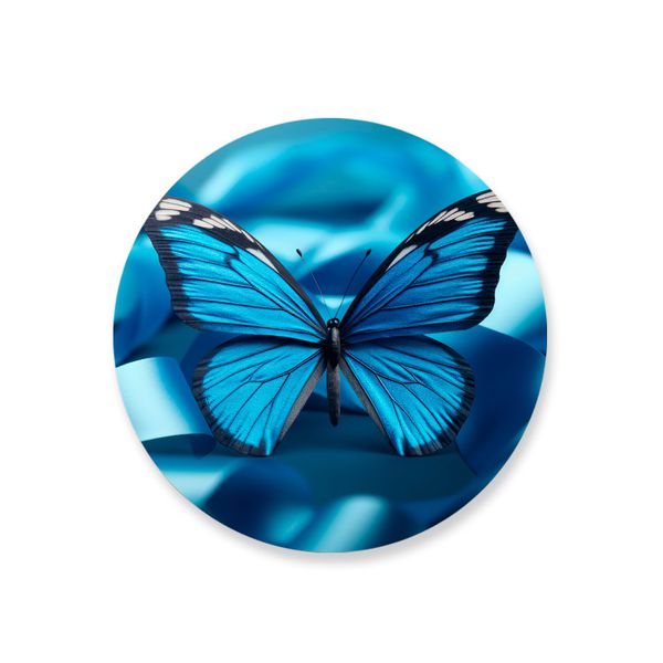 Capa Painel Redondo Borboleta Azul 02