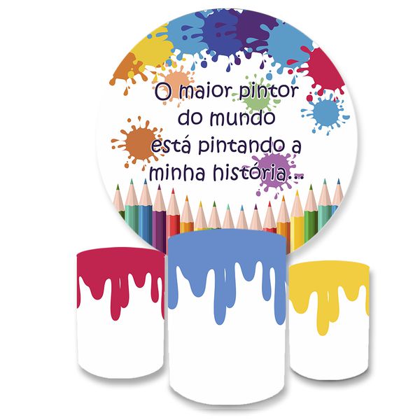Kit Capa Painel + Trio Cilindros o Maior Pintor Do Mundo 03