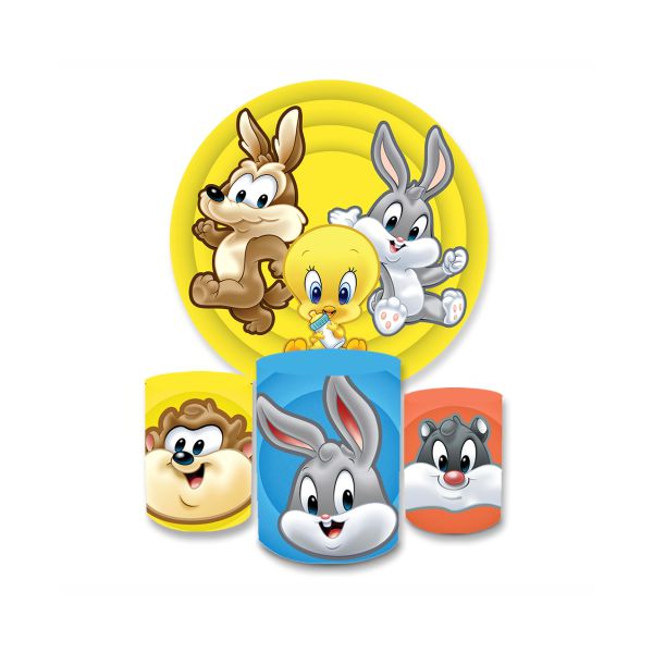 Kit Capa Painel + Trio Cilindros Baby Looney Tunes 02