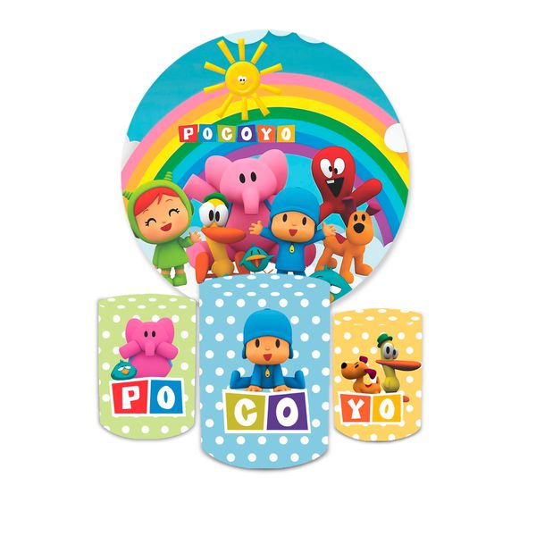 Kit Capa Painel + Trio Cilindros Pocoyo Turminha