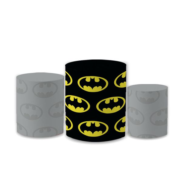 Trio Capas de Cilindros Sublimados Decorativo Tema Infantil Herói Menino Batman Decoração Liga das Justiça
