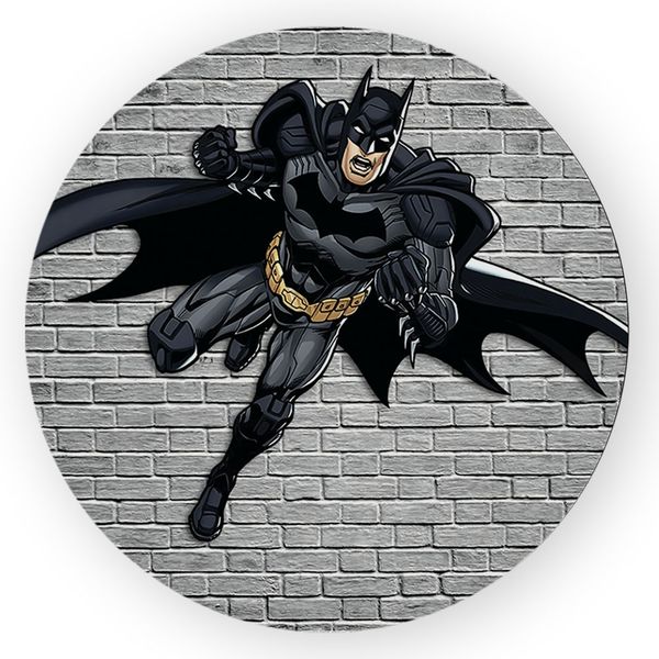 Capa Painel Redondo Decorativo Tema Batman Herói Decoração Festa Infantil