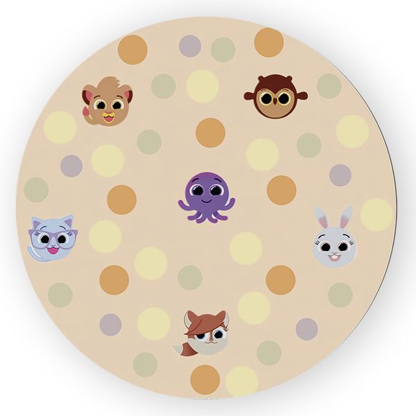 Capa Painel Redondo Decorativo Tema Bolofofos Decoração Infantil Desenho