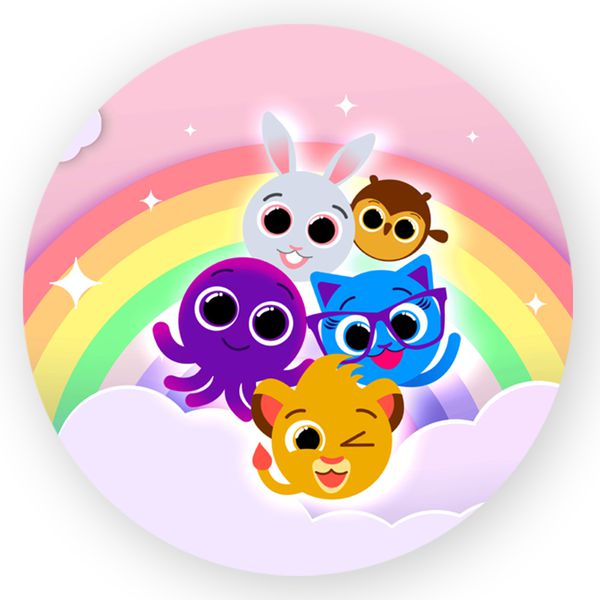 Capa Painel Redondo Decorativo Tema Bolofofos Decoração Infantil Desenho