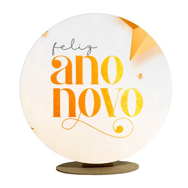 Capa Mini Painel Redondo 50x50cm Decorativo Tema Ano Novo Decoração Data Especial