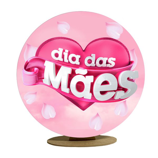 Capa Mini Painel Redondo 50x50cm Decorativo Tema Dia das Mães Decoração Data Especial